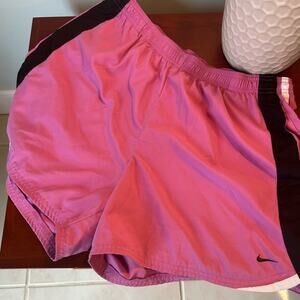Nike Women's Vibrant Pink and Black Athletic Shorts 3.5” inseam, unlined